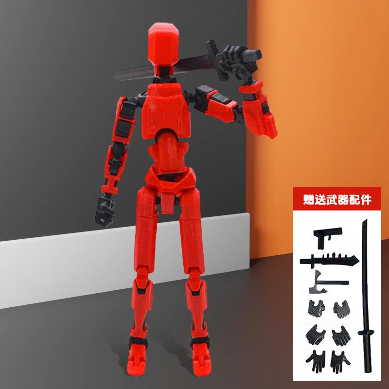 Dritte Generation 3D-Druck-Dummy-Figur Glück 13 Puppe Farbserie Mehrfach bewegliche Gelenkpuppe DIY Handgefertigt