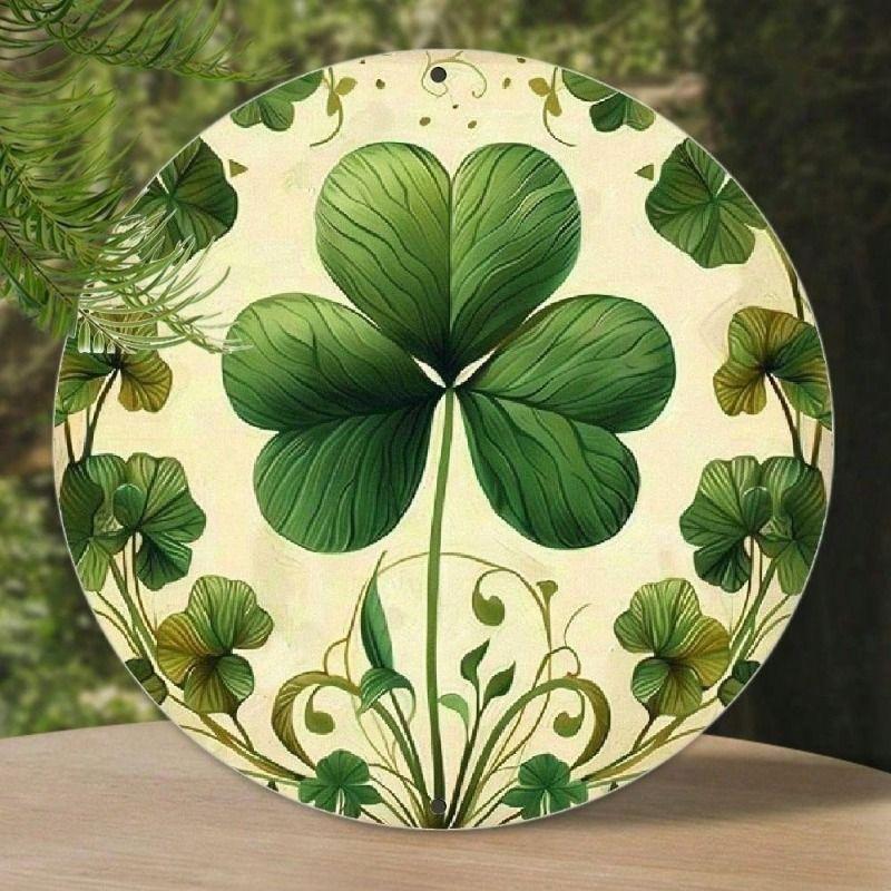 

Metal Wall Art Clover 2D Glitter Saint Patrick Gift Home Decor