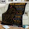 To My Daughter Blanket, Lion Daughter Gift, Dad To Daughter Blanket, Father Daughter Gift, Inspirational Blanket, Birthday Christmas Gift