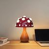Zhongshan Red Metal Mushroom Lamp Bedside Indoor Decoration Three Color Reading Table Lamp for Bedroom