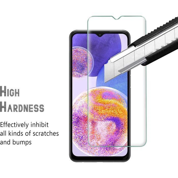 Coque pour Samsung Galaxy M23 5G - Transparent - Ultra mince - Protection écran en verre trempé - Souple