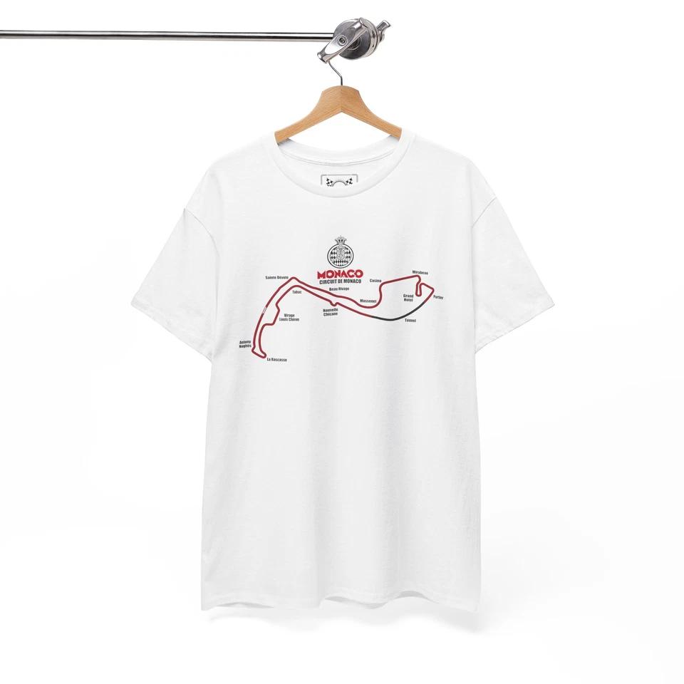 Monaco GP Circuit Map T-Shirt - Street Race Track Tee - Formula Racing Fans Gift XL