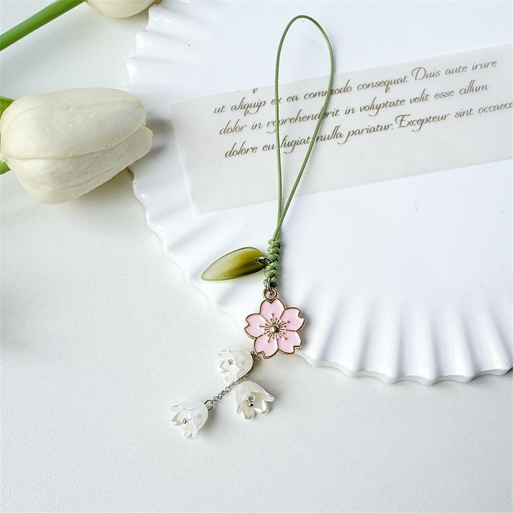 Tulpe Blume Handy Seil Schlüsselanhänger Anhänger Telefon Fall Strap Telefon Charme Telefon Acc Anti-verloren Lanyard Hängen Schnur schmuck
