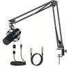 WM8 Dynamic USB XLR RGB Microphone for Desktop eSports and Live Streaming with Sound Card