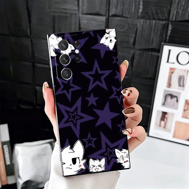 Cute B-Boykisser Catoon Soft Phone Case for Samsung Galaxy S26 S25 Edge S24 Ultra S23 Plus S22 S21 FE S20 Black Cover Back Shell