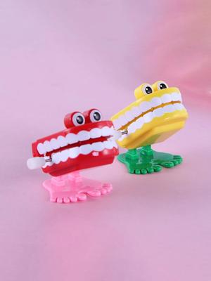 1 Stück - Dental Aufziehspielzeug Laufendes Zahnspielzeug Geeignet für Party-Tischdekoration Niedliche Laufende Zahnform Aufziehspielzeug