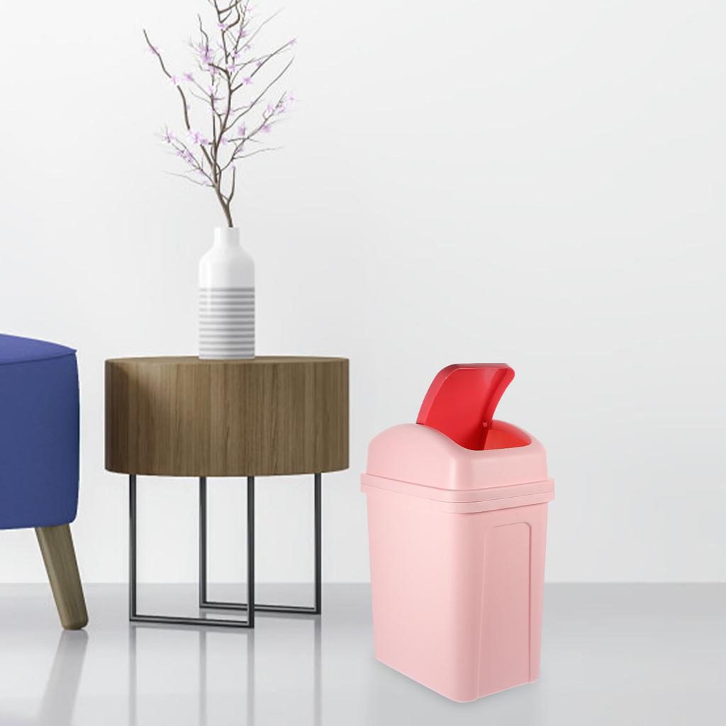 Thick Plastic Large Capacity Swing Lid Trash Can Household Garbage Bin Kitchen Bathroom Waste Disposal Nursery Trash Can