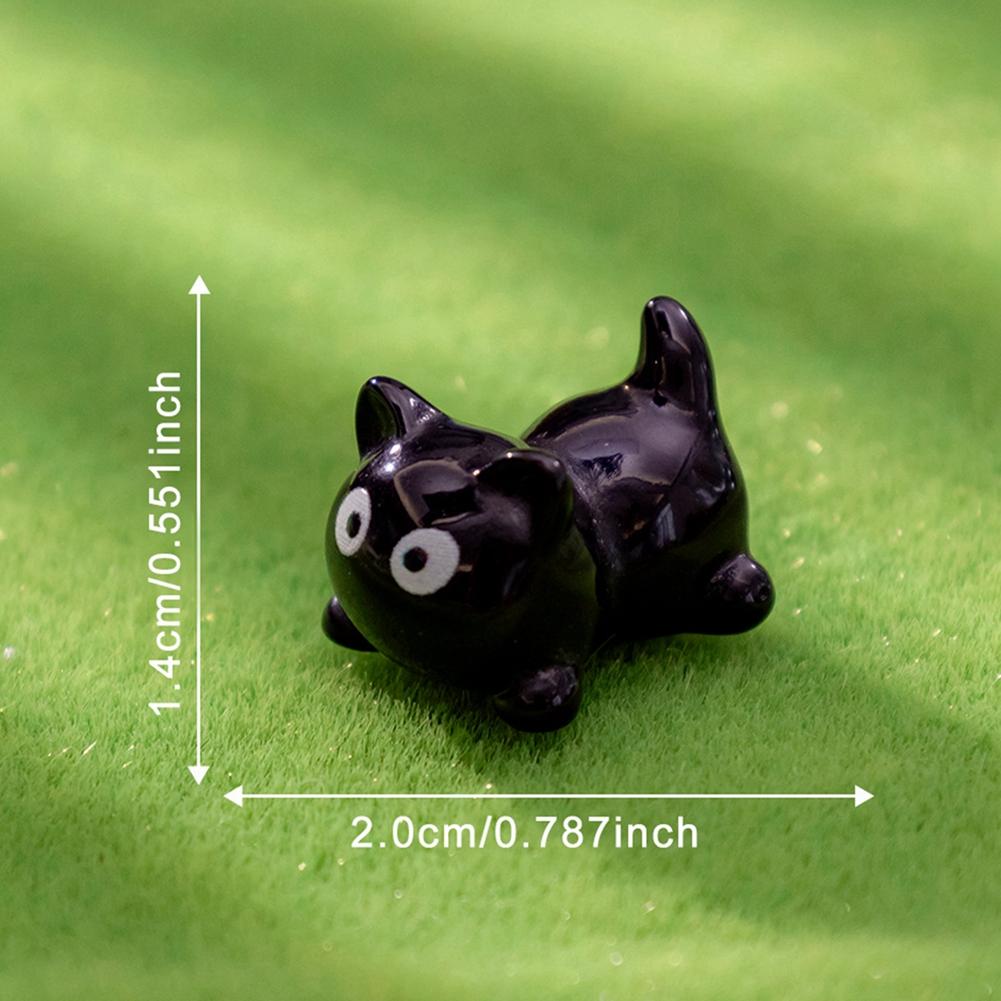 6pcs Cute Cat Miniature Figurines Kitty Desk Ornaments Resin Birthday Gift