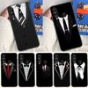 Man Suit Shirt Tie For Huawei P30 P20 P40 Lite P60 Pro Nova 5T 12s 12i 11i Y90 Y70 Y60 Y61 Y91 Y72 9 10 SE Case