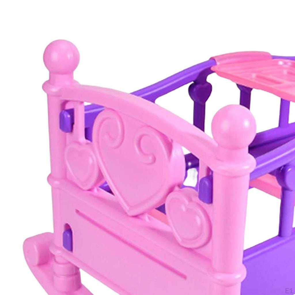 Assembly Dollhouse Bed Accessories Miniature Models Cute Cradle Unpainted