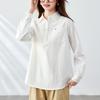 Weißes Hemd Damen Langärmlig Frühling und Herbst Kleidung Neue Oberteile Schlicht und Exquisit Pendeln Temperament Damenhemd