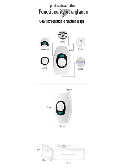 Popular IPL Laser Hair Removal & Photorejuvenation Device for Full-Body Home Use by Women