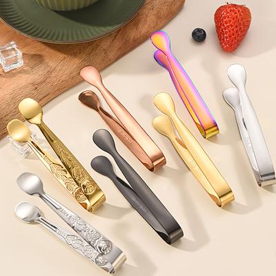 304 Stainless Steel Ice Tongs, Sugar Cube Tongs, Thickened 11cm, Burr-free Food Tongs, Towel Tongs, Ice Tongs, Ice Bucket Tongs