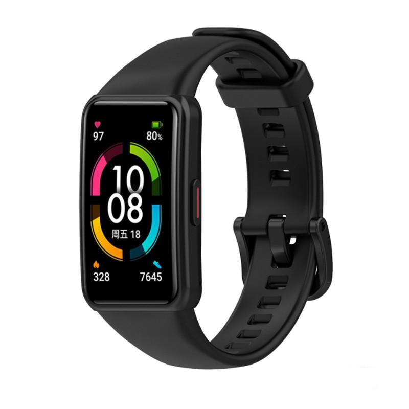Szilikon szíj Huawei Band 6/6 Pro szíj okosóra állítható csuklópánt csere Correa karkötő Honor Band 6 szíj