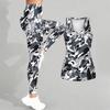 Luipaardprint en Graffiti Patroon Print Yoga Outfit voor Dames Mode Workout Leggings Fitness Sport Casual Yoga Set Sportpak