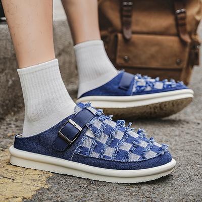 Sapatos Esportivos Masculinos Verão Mules Sem Encosto Chinelos Casuais Sapatos Tênis Tamanho Plus para Estudantes Sandálias Tamanho Grande 39-47