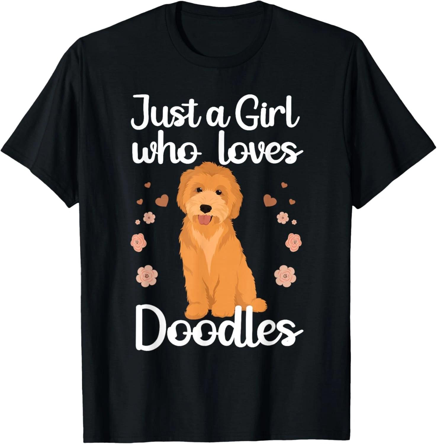 Cute Doodle Art For Women Girls Mom Golden Doodle T-Shirt 2XL