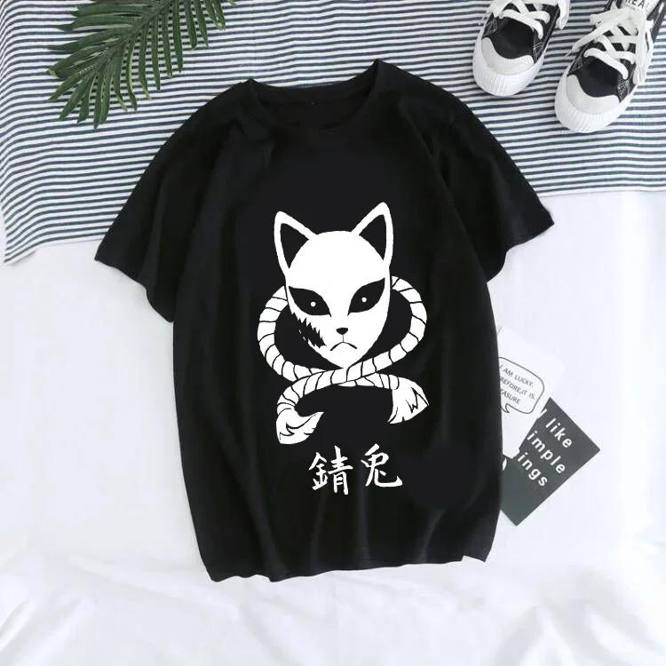 Japanisches Anime Demon Slayer T-Shirt für Damen Kimetsu No Yaiba Nezuko T-Shirt Weiblich Tanjirou Kamado Grafik y2k Kleidung Oberteile