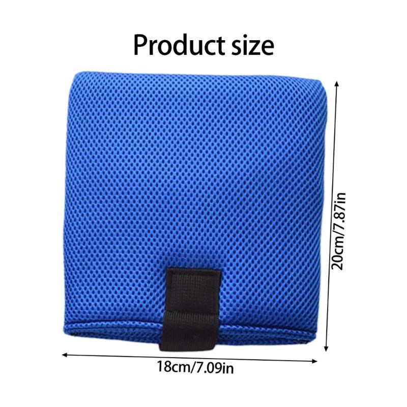 2PCS Wheelchair Foot Pads Anti Slip Design Mesh Fabric Pedal Covers Simple Setup Enhances Safety and Stability