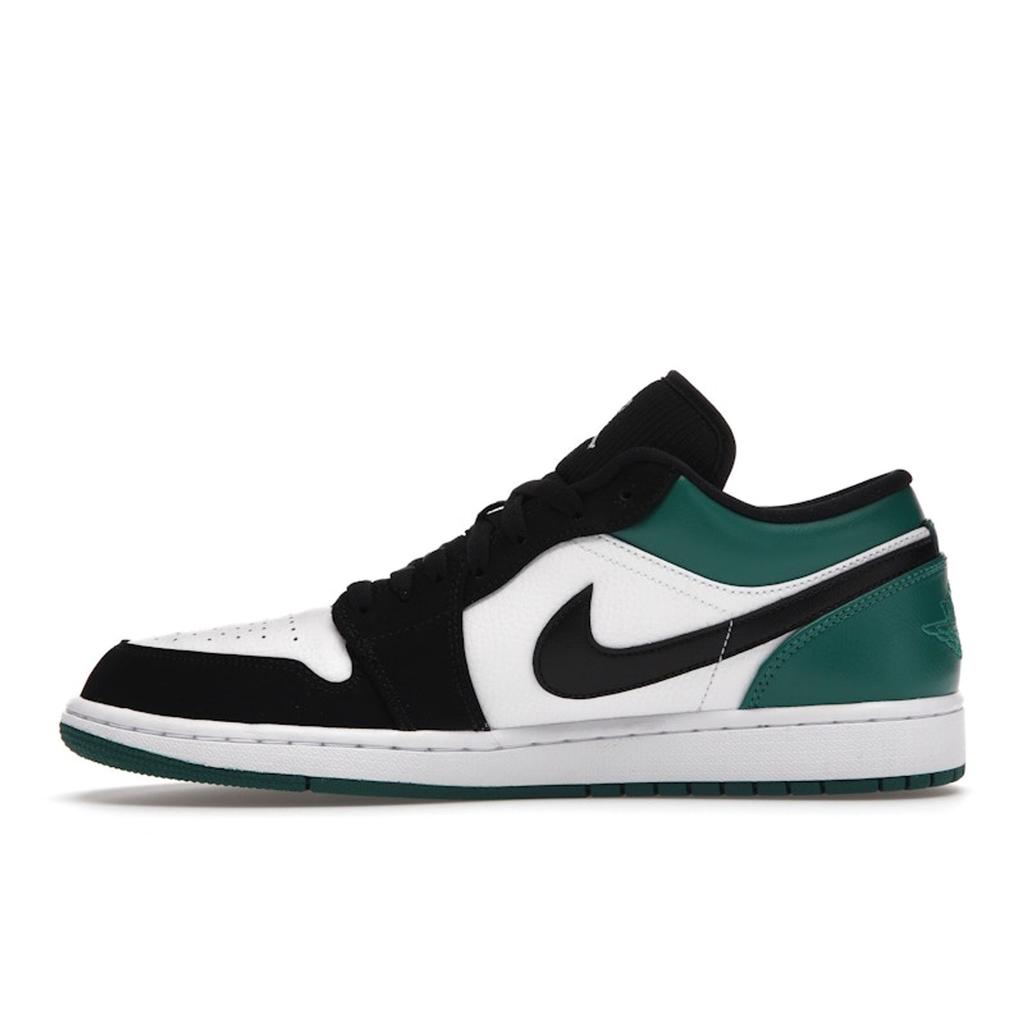 Air Jordan 1 Low Mystic Green Unisex Sneakers White Black-Mystic-Green 553558-113