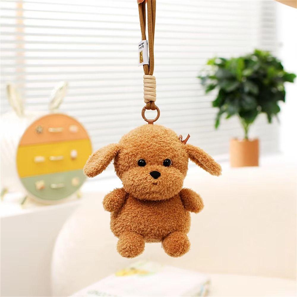 Puppy Dolls Dog Plush Pendant Schnauzer Dog Stuffed Keychain Husky Corgi Plush  Christmas Gift