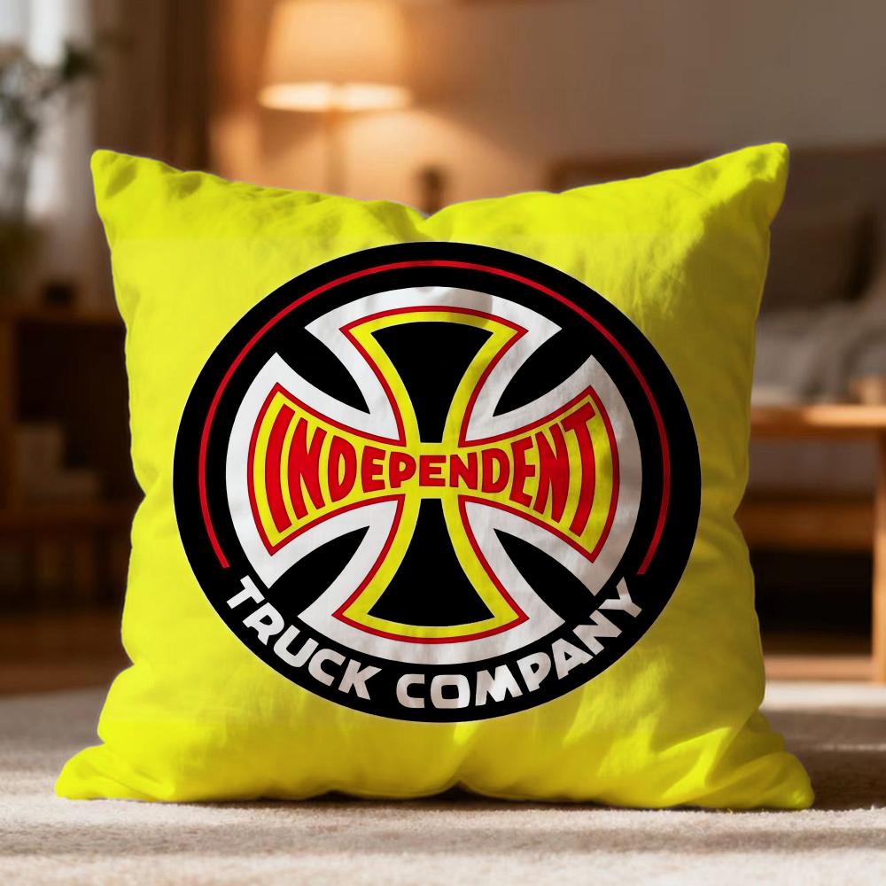 Fashion I-IIndependent Skateboards Cushion Cover Soft Washable Pillow Case Multi-Scene for Couch Bed Travel Office Use