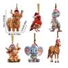Weihnachtsbaumschmuck Flach Aufhängbar Festliches Andenken Acryl Tierfigur Schmuck für Wand Wohnzimmer Kaminsims Tür