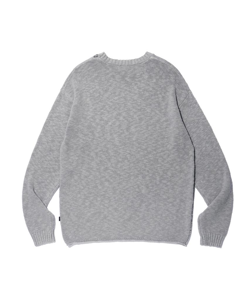 CRITIC Vintage Wormhole Long Sleeve Knit Gray