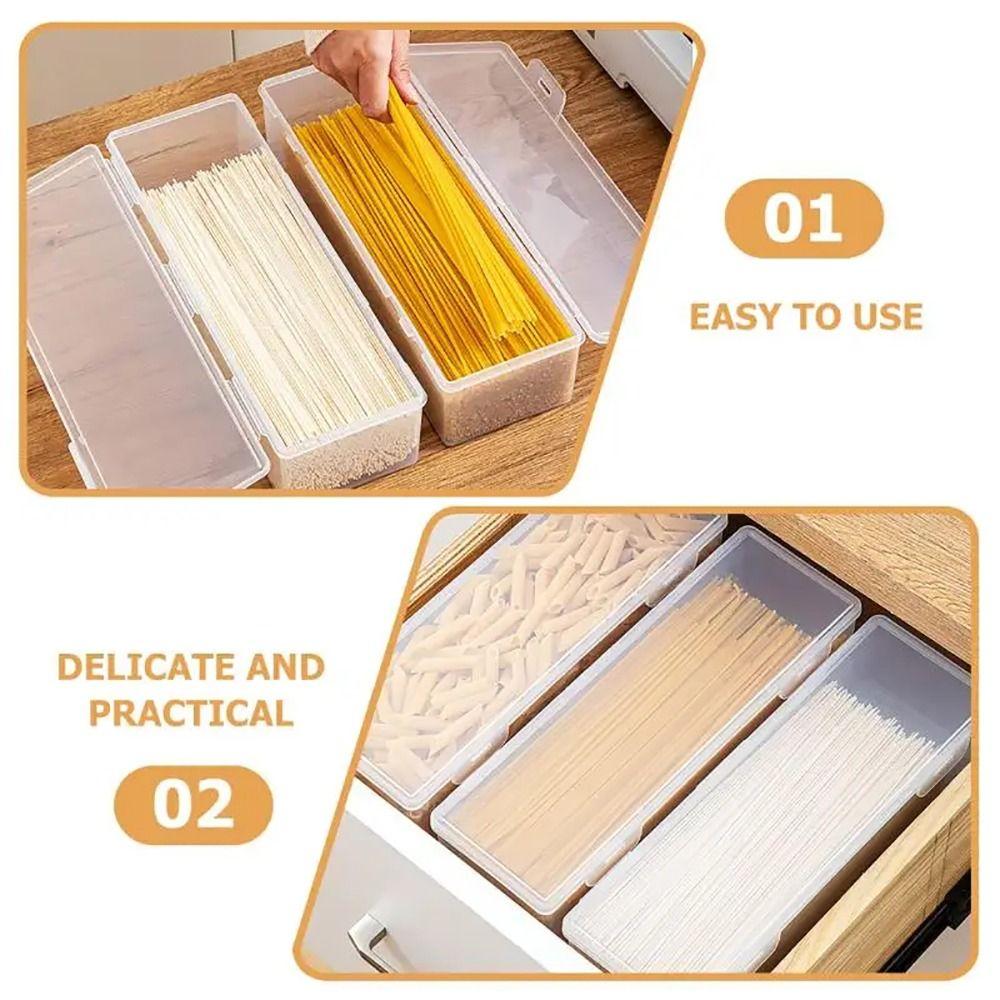 1Pcs Plastic Noodle Storage Box Multi-grain Spice Food Preservation Box Refrigerator Sealed Case