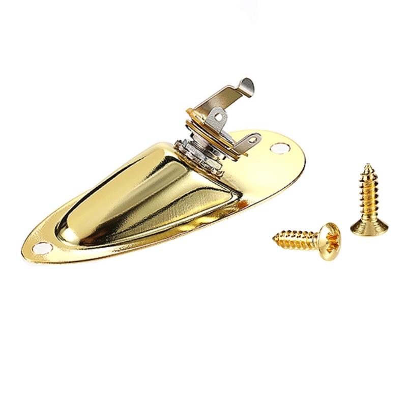 Heavy Duties Guitar Input Output Plate With Rotation Resistant Washer Mounting Screws Set For Stability And Durability