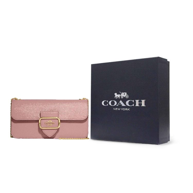 Coach Morgan 20 Chain Clasp Leather Handbag Women Handbag Pink CF476-IMDRO