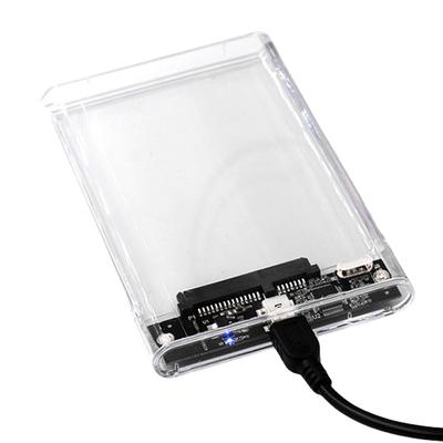 2.5 Inch Hard Drive Enclosure Transparent HDD/SSD Case USB 2.0 USB 3.0 External Hard Disk Drive Box USB3.1 Type C for MacBook PC