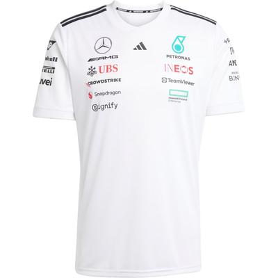 X Mercedes-Amg Petronas F1 Team Comoda Semplice Morbida Maglietta da Corsa a Maniche Corte Uomo Top Bianco Nero JX5798