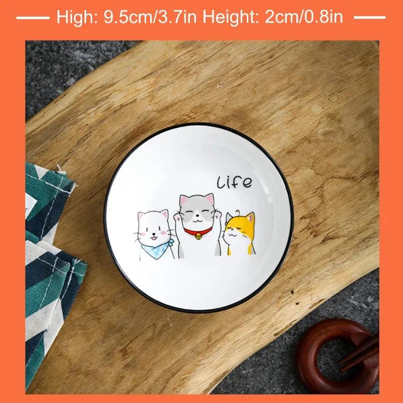 Cartoon Cat Snack Dipping Plates Household Ceramic Seasoning Dish Creative Kitchen Small Sauce Bowl Vinegar Soy Snack Dishes