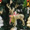 Glitter Golden Reindeer Statue | Christmas Tree Decoration Items | Christmas Hanging Ornaments Props | Xmas Decorations Items