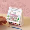 Kids Doodling Book with Watercolor Paint and Brush Twin Coil Binding Art Drawing Pad for Kid Beginner Outdoor Sketching