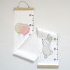 Baby Height Ruler Cartoon Pattern No Odor Cloth Removable Baby Growth Ruler for Children