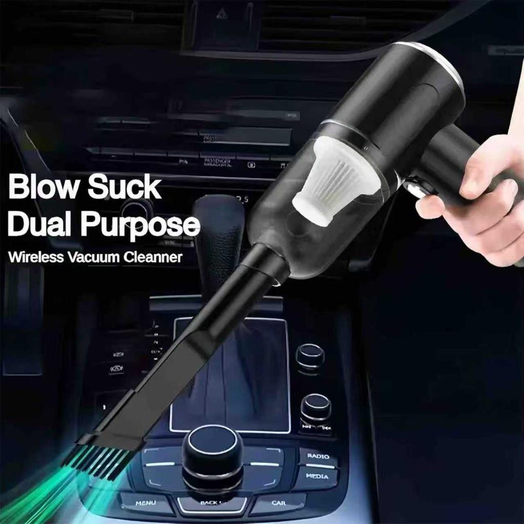 NEW Black Portable Car Wireless Vacuum Cleaner 120W Powerful Handheld for Home & Auto, Lightweight Cordless Rechargeable 3-in-1
