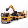 1:40 Semi-Carrier Container Engineering Set Vehicle Excavator Transport Truck Car Engineering Construction Alloy+Plastic Toys