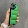 Módní péřová bunda Pouzdro s popruhem na zápěstí pro iPhone 15 16 Pro Max 14 Plus 11 12 13 S šňůrkou Jednobarevné Měkké Nárazuvzdorné Pouzdro