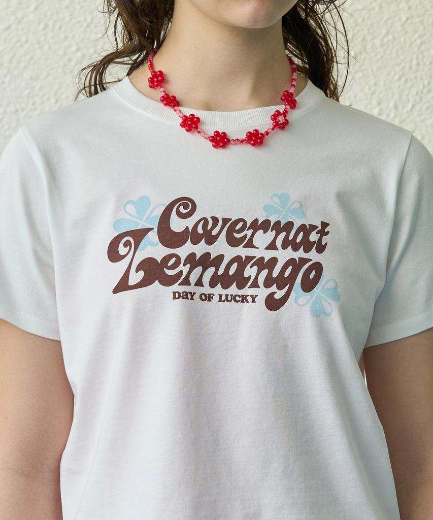 COVERNAT WOMAN [Covernat X Lemango] Women'S Graphic Crop T-Shirt Off White