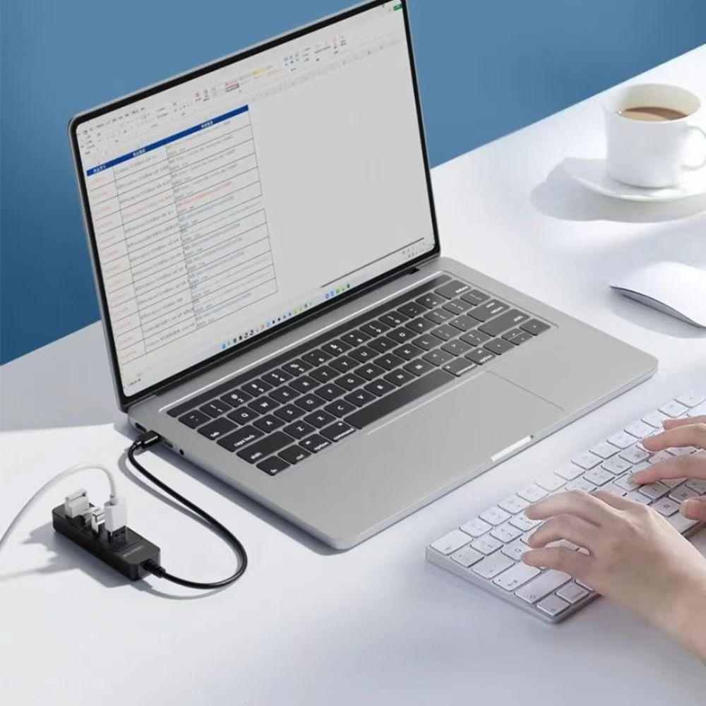 USB 30 Type C Hub 20 Power Adapter 4 Port Multi Splitter Expander High Speed For Computer Accessories Multiple USB Hub