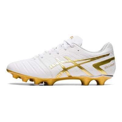 Ds Light Series Round Toe Lace-Up Ag (Rubber Short Stud) Synthetic Leather Soccer Shoes Men Soccer Shoes White Platinum 1103A069-122
