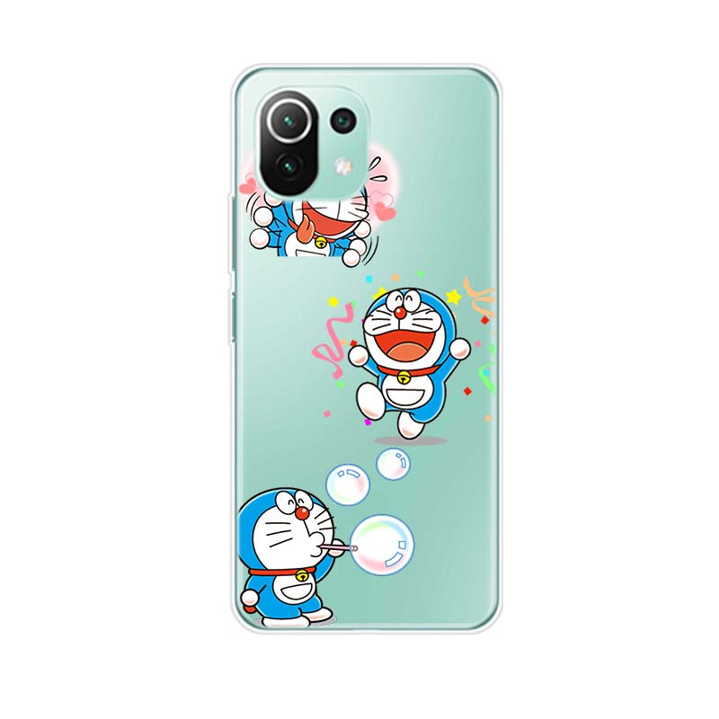 Cute Doraemon Soft Silicone Cover For Xiaomi Mi Note 11 11i 10i 10T 10 9T 9 SE Lite Pro Ultra Phone Case