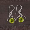Peridot Gemstone 925 Stamped Silver Jewelry Handmade Earrings 1.50" Gift For Her EE-2-2