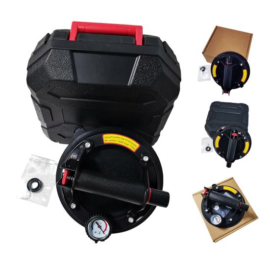 1 Set Electric Vacuum Suction Cup Professional Good Bearing Capacity Manual Heavy Duty Suction Cup Lifter with Pressure Gauge for Furnish