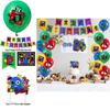 All-in-one Party Supplies Set Includes 26 Pieces Of The Rainbow Friends Theme Including Flags Big And Small Cake Toppers And Mixed Color Balloons.