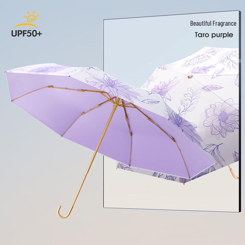 Tian ai UV Protection Floral Folding Umbrella