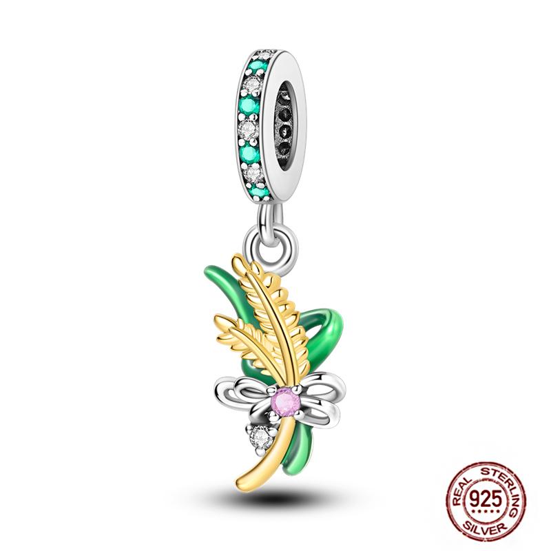 New Copper Luminous Elf Blue Purple Butterfly Octopus Snake Charms Beads Fit Pendant Original Bracelets Diy Jewelry