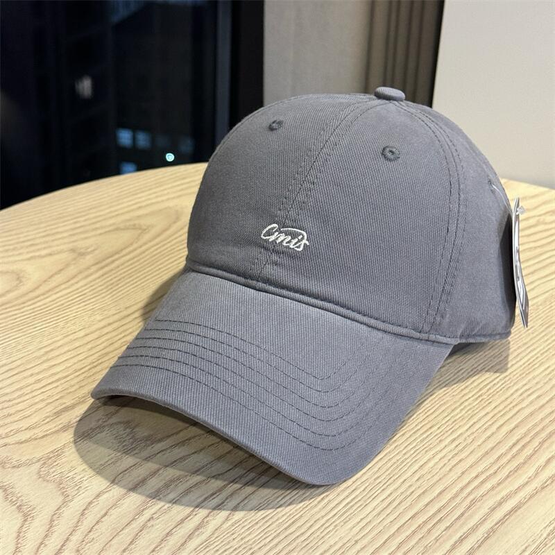 New small letter embroidery old casual retro fashion versatile street soft top cap baseball cap tide